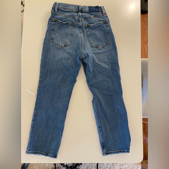 Abercrombie & Fitch The Ankle Straight Ultra High Rise size 26, ripped knees - Picture 3 of 4